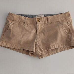 American Eagle Outfitters Womens 2012 Tan Khaki LowRise Chino Shorts Mini Size 6